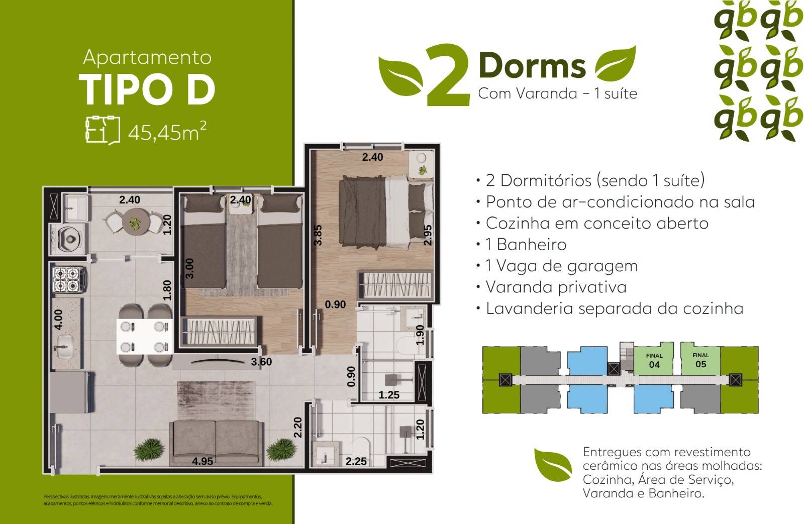 Apartamento, 2 quartos, 43 m² - Foto 4