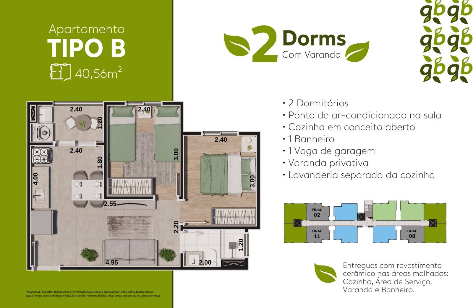 Apartamento, 2 quartos, 43 m² - Foto 6