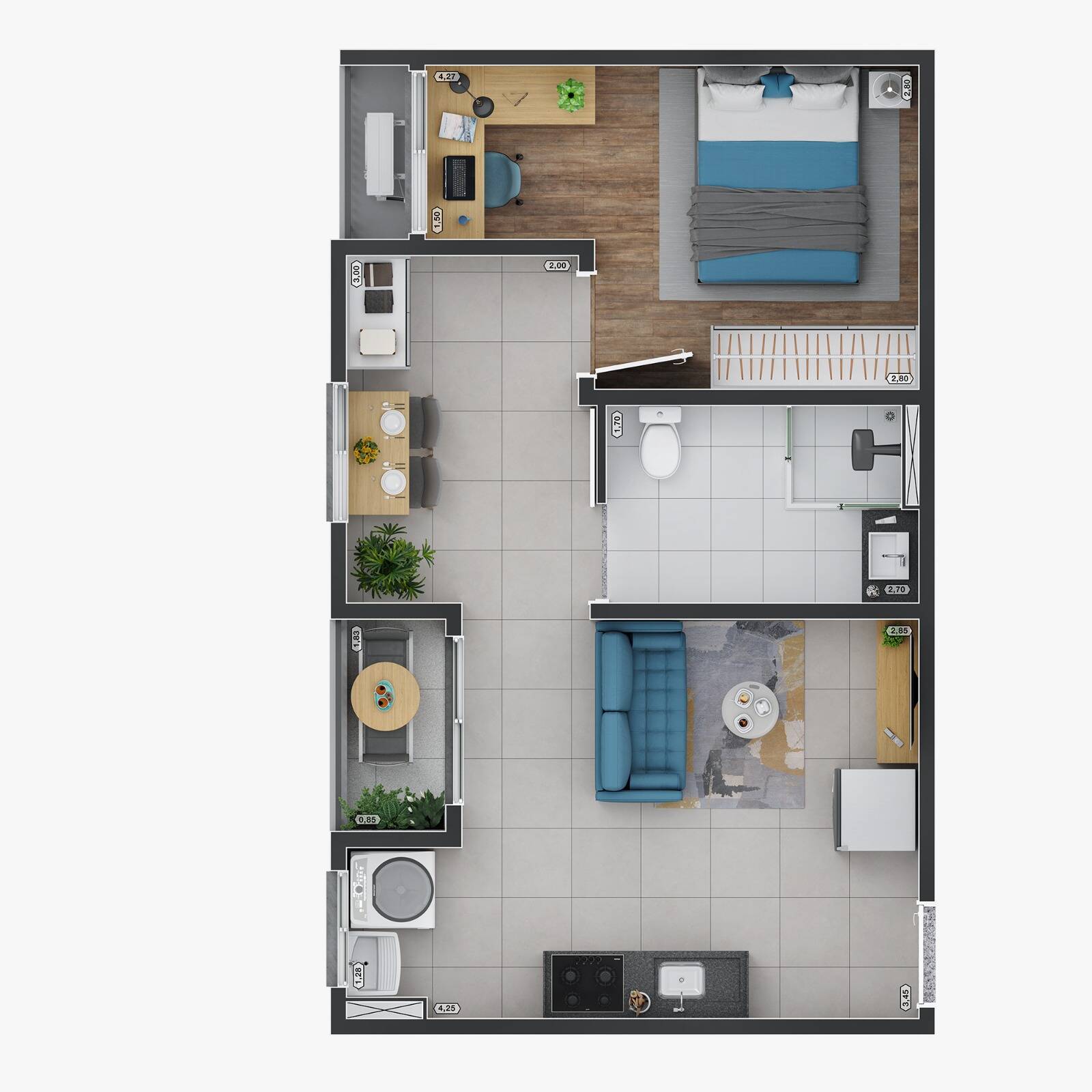 Apartamento, 2 quartos, 43 m² - Foto 7