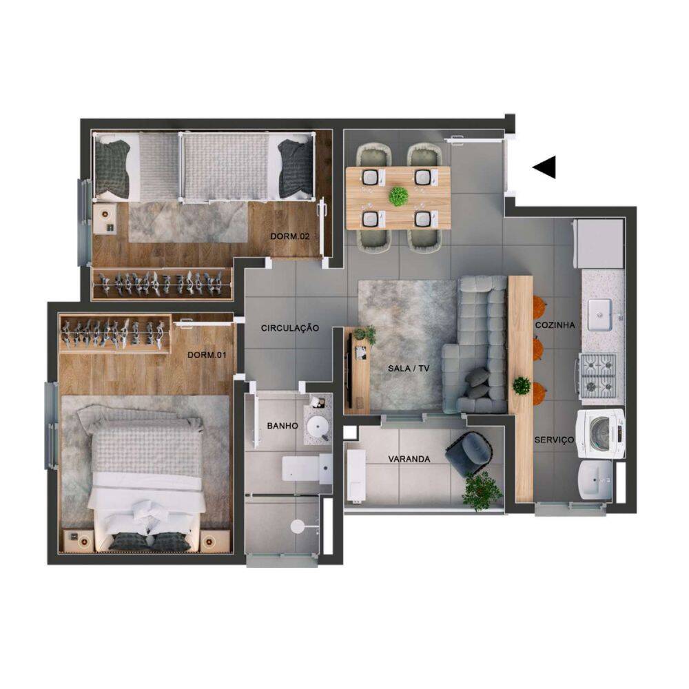 Apartamento, 2 quartos, 43 m² - Foto 17