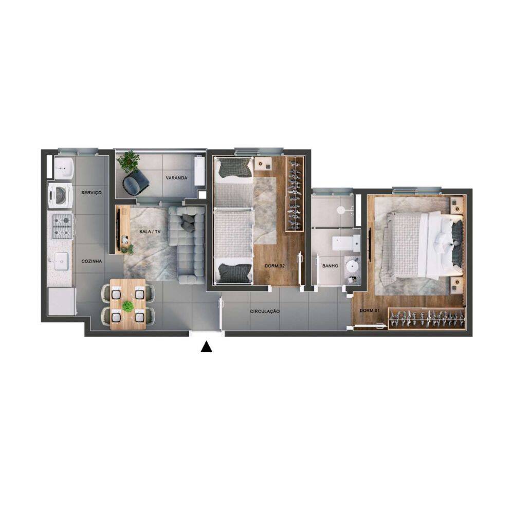 Apartamento, 2 quartos, 43 m² - Foto 16
