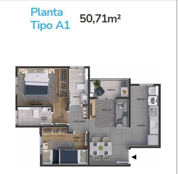 Apartamento, 2 quartos, 50 m² - Foto 31