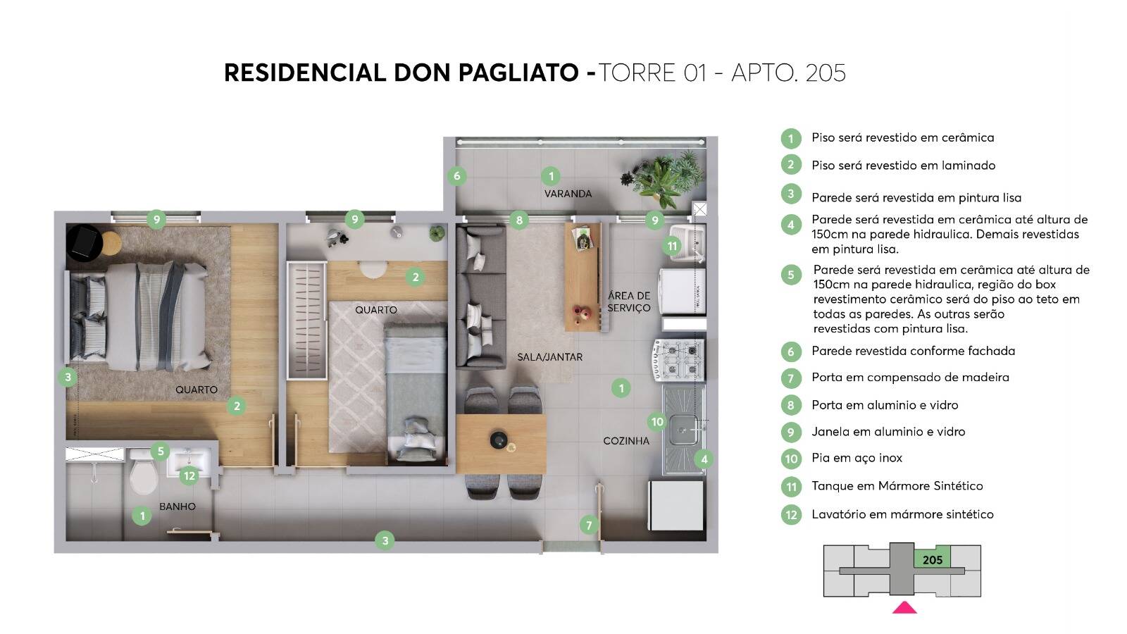 Apartamento, 2 quartos, 44 m² - Foto 10