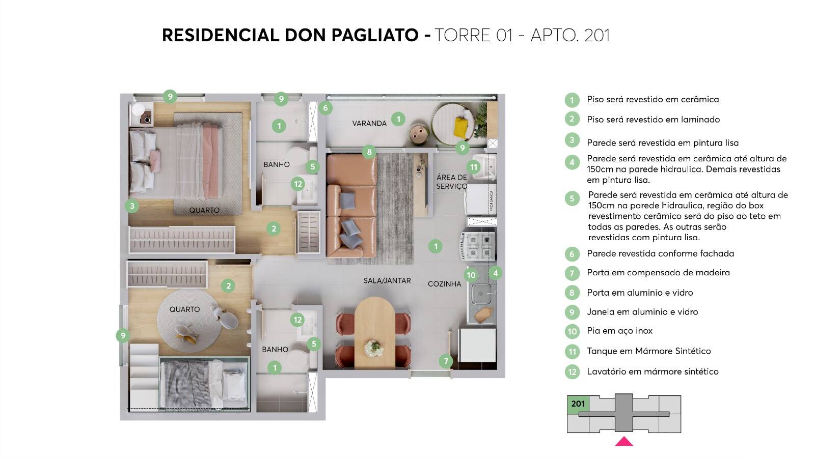 Apartamento, 2 quartos, 44 m² - Foto 11