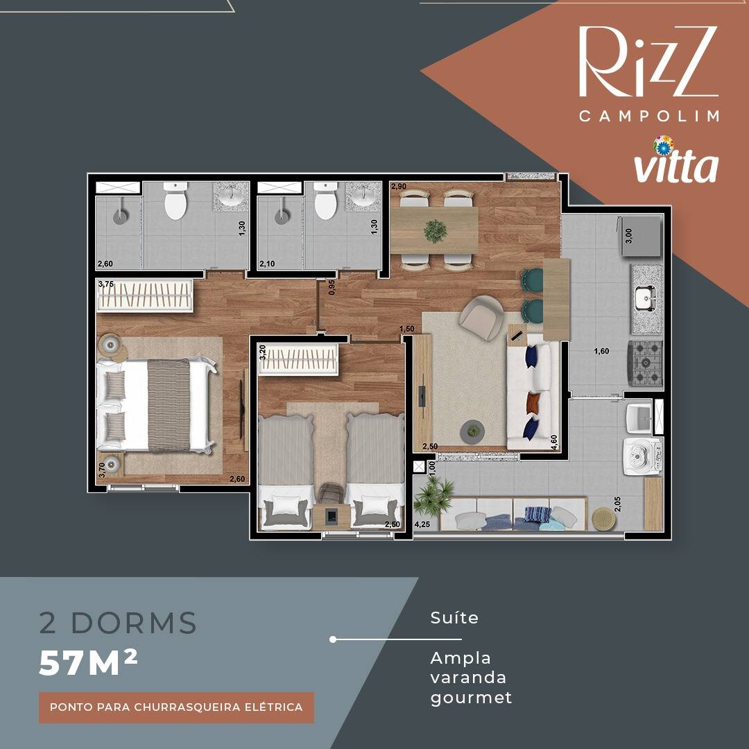 Apartamento, 2 quartos, 61 m² - Foto 46